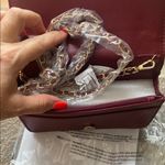 Badgley Mischka NWT Burgundy Wine Small Pleated Crossbody Bag by chain strap Photo 4