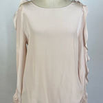 See By Chloe  Silk Blush Ruffle Chiffon Blouse Photo 0