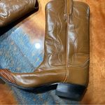 Tony Lama Vintage  Leather Cowgirl Boots Carmel Tan Photo 2