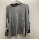 Fever Grey Knit Cowl Neck Tunic Faux Wrap Sweater Top Size Medium Preowned Gray Photo 3