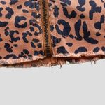 We The Free Free People Denim Skirt Zip It Up O-Ring Leopard Print Women’s 28 Photo 8