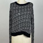 Pam & Gela  Black White Knit Crop Sweater Photo 0