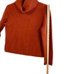 Banana Republic 100% Cashmere Turtleneck Sweater Rust Orange Ribbed XS Cottage Photo 7