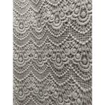 NWT J. CREW Size Medium Top Gray Black Lace Front Scallop Hem Keyhole Back Shirt Photo 1