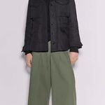 ZARA SRPLS Women's Military Utility parka Cotton Katana Jacket Black Size L NEW Photo 2