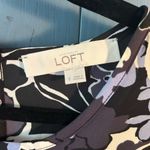 Loft  Floral Sleeveless Top - Purple, Black and White. Women’s Sz Small Photo 4