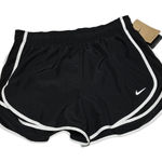 Nike Tempo Women's Mid Rise Running Shorts Black White Medium Photo 0