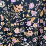 Vintage Floral Black Rust & Pink Maxi MuMu Dress Eyelet Trim Fall Boho Western Size XL Photo 5