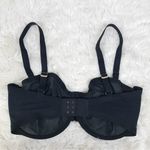 New CUUP The Balconettte Mesh Bra Size 34H Black Underwire Sheer Balconet Photo 7