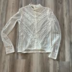 Kimchi Blue , Sheer and Embroidered long sleeve, button down back, Very girly Photo 3