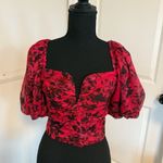 Amanda Uprichard NWT Santucci Puff Sleeve Top in Femme Print Photo 8