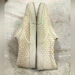 Superga  Cream Leather Woven Slip Ons Size 8 Photo 4