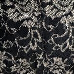 Alex Evenings Petite Black Gold Lace Overlay Evening Gown Belted Maxi Dress 16P Photo 10