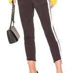 Pam & Gela  Uniform Step‎ Hem Double Stripe Pant in Vintage Black Size 26 Photo 0