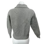Madewell  Gray Wool Waffle Knit Collar Long Sleeve Pullover Henley Sweater Top XS Photo 1