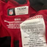 NFL Team Apparel NWT Atlanta Falcons Tee T-Shirt Top Red Black Raglan Split V Neck Babydoll New Photo 5