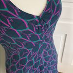 The North Face  Blue Geometric Racer Back Active Dress Built in Bra Medium Photo 3