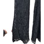 93 ELINE Line & Dot Black Lace Mock Neck Backless Jumpsuit Womens Size S Gothic Photo 3