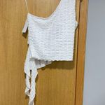 19 Cooper  White One Shoulder Ruffle Top - Size XL Photo 1