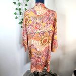 Knox Rose Boho  Peach Paisley Kimono Photo 4