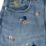 PacSun  SZ 26 Mom Jean Shorts Floral Embroidered Cuffed Hi-Rise Zip-Fly Pockets Photo 1