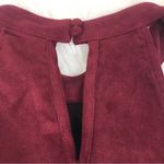 Altar'd State ALTAR"D STATE Burgundy Faux Suede Halter Mini Dress Size Small Sleeveless Fall Photo 8