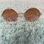 Round Orange Lens and Gold Metal Frames Sunglasses NWOT Photo 1