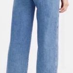 Levi's Mile High Cropped Wide Leg Blue Button Fly Jeans Size 28 Photo 1