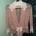 We Are HAH Bow Reversible Bodysuit NWT in Copper Rose Combo Size Medium Photo 6