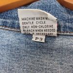 Premium Y2K PAZZO Crop Jean Denim Button Down Jacket Small 3/4 Sleeve Vintage Photo 4