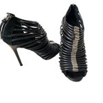 L.A.M.B. .A.M.B. Walcot Black Leather Bootie Sandal Heels size 8 Photo 2