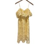 ASTR Yellow Off the Shoulder Lace Dress Size Small Yellow Photo 2