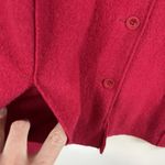 Eileen Fisher Merino Wool Red Easy Unstructured Blazer Sweater Size PS Designer Photo 3