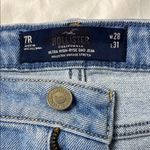 Hollister Womens Ultra HighRise Dad Jeans Split Hem Light Wash Denim W28 L31 EUC Photo 2