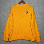 Victoria's Secret Pink Yellow Sweater Womens M Pullover Varsity Style Crew Neck Size M Photo 0