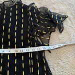 Zadig & Voltaire Zadig &‎ Voltaire Black/Gold Crepe Rool Shiny Ruffled Dress Sz S Designer Luxury Photo 11