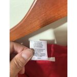 Vintage Pink by KMart 2 Piece Satin Pajama Set Womens Large Red Embroider Pocket Photo 5