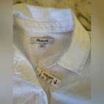 Madewell NWT Relaxed Button-Front Shirt Poplin White Size XS Photo 7