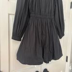 Ulla Johnson ‎ Black Martine Mini Dress Noir Bubble Hem Long Sleeve Bateau Size 2 Photo 11