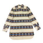 LL Bean Signature Chamois Tunic Womens Shirt Jacket Small Southwest Print Top Tan Photo 1