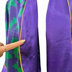 Victoria's Secret Vintage Gold Label Green Purple Satin Wrap Robe size S / M Photo 5