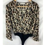 Lush Clothing Lush Animal Print V Neck Bodysuit Size Medium Photo 5