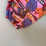 Vintage 70s Psychedelic Maxi Dress Pink & Purple Tree Novelty Print Boho Large Photo 3