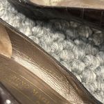 Bruno Magli Vintage 80s Brown Leather Chunky Heel Size 8 Photo 4