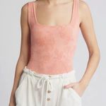 Free People  Send Love Jacquard Bodysuit floral design in salmon pink Photo 0