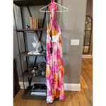 retrofete Ina Chiffon Maxi Dress Bianco Primavera Womens Size Medium Pink Photo 6