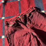 Rampage distressed low waisted midnight red flare leg jeans
Women’s size 3 Photo 2