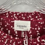 Andree by Unit NWT Andree Burgundy Marled Crew Neck Long Sleeve Pullover Knit Sweater Small Photo 3