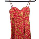 Urban Outfitters New Mini Slip Dress Red Gold Bustier Satin Size XS Extra Small Photo 0