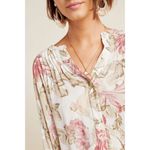 Anthropologie Frye x  Elden Floral Peasant Blouse Pink Cream XS Photo 7